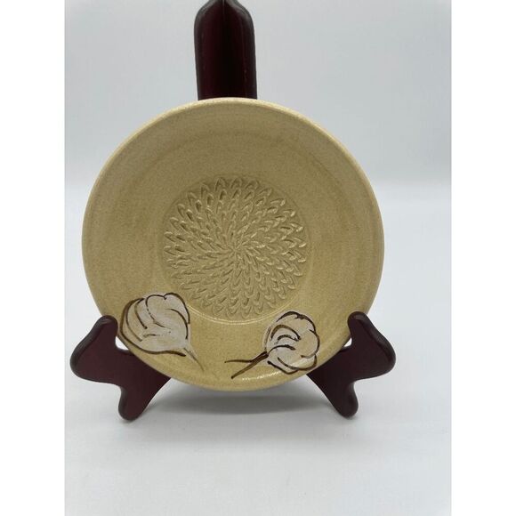 Garlic Grater Contemporary Pottery LTD Hand Made Hand Painted Textured Plate - Picture 1 of 5